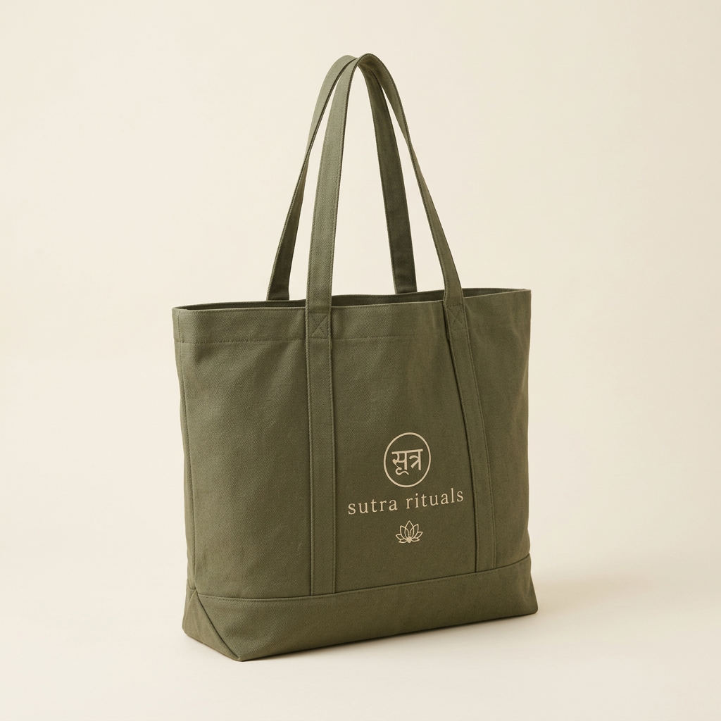Forest Sage classic carryall tote