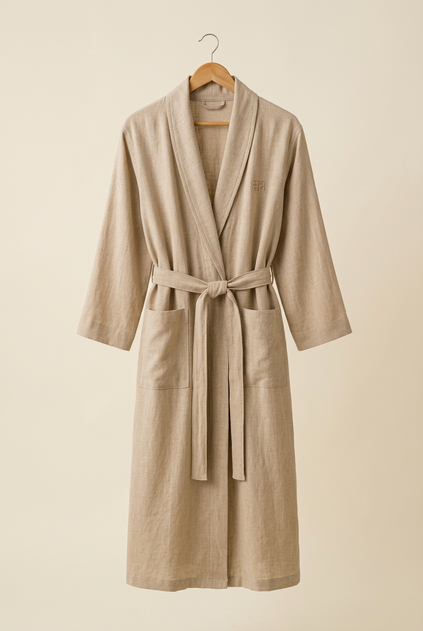 Sand Beige robe without a model