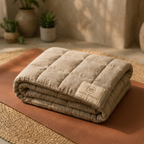 Savasana Weighted Blanket in a meditation space