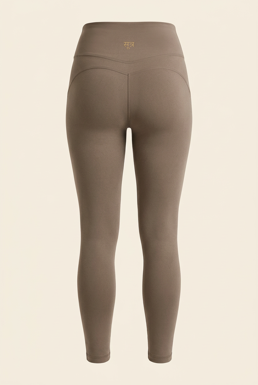 Sutra Sculpt Legging back view in stone taupe