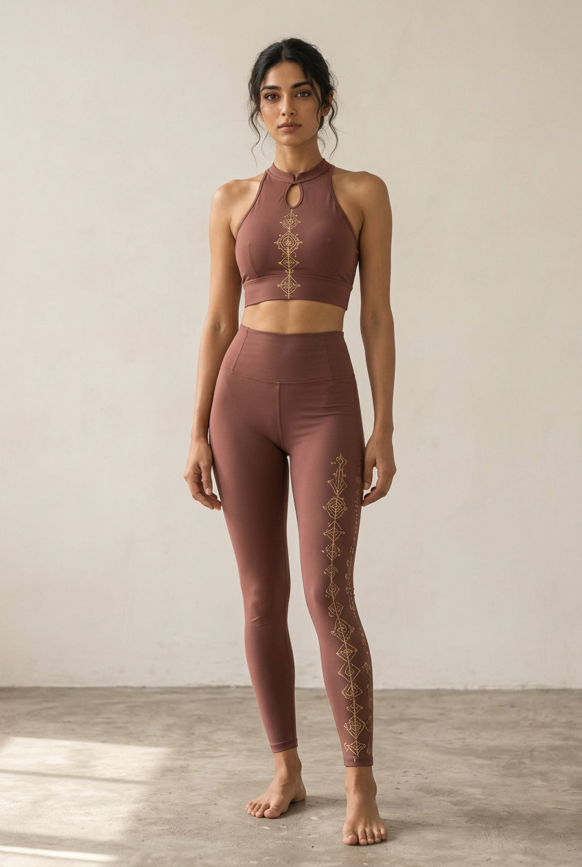 Tantra High-Neck Set in Clay