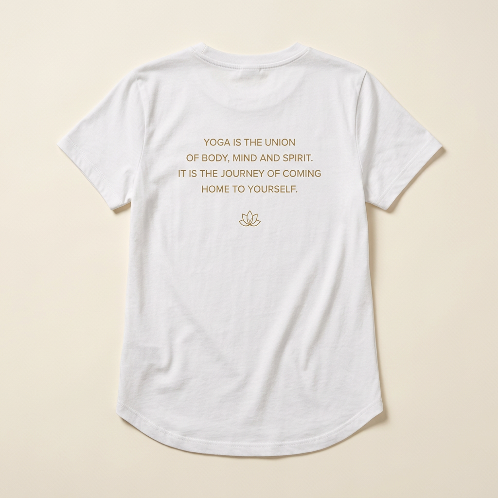 Yoga Sanskrit Tee back view